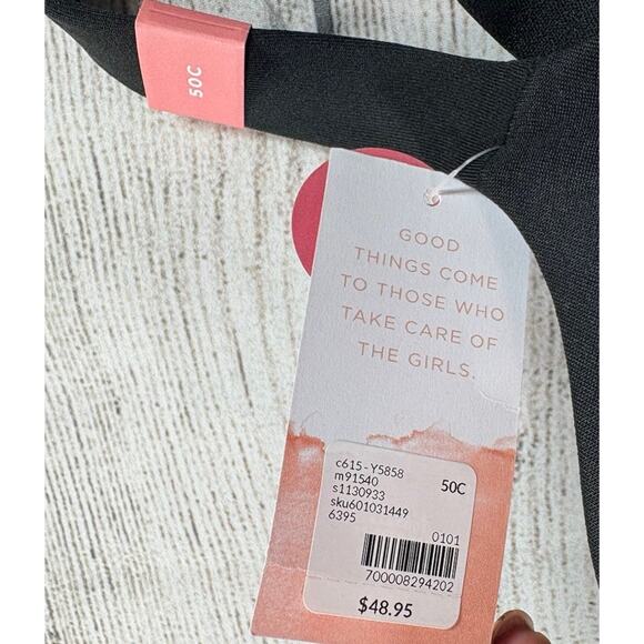 Cacique Women’s Comfort Bliss Lightly Lined Balconette Wired Bra Black Size 50C - Picture 3 of 4